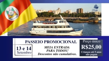 Roteiro Promocional - Passeio de barco em Porto Alegre 